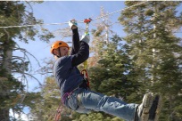 action on a zip line